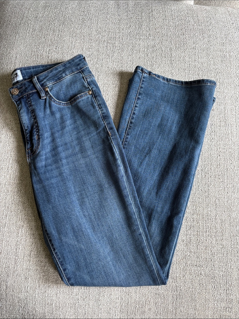 Seven7 Womens Dark Blue Bootcut Jeans Size 6‎ Faded Classic Five Pocket Denim